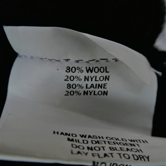 Vince x A Pea In A Pod Maternity WooL Sweater Dress Black Knit Cowl Flounce Slv - Picture 7 of 8